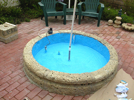 Aqua Proof used to waterproof a large pond